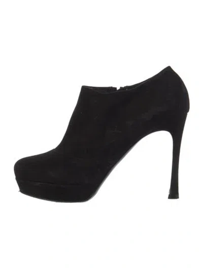 Pre-owned Saint Laurent Suede Boots In Black
