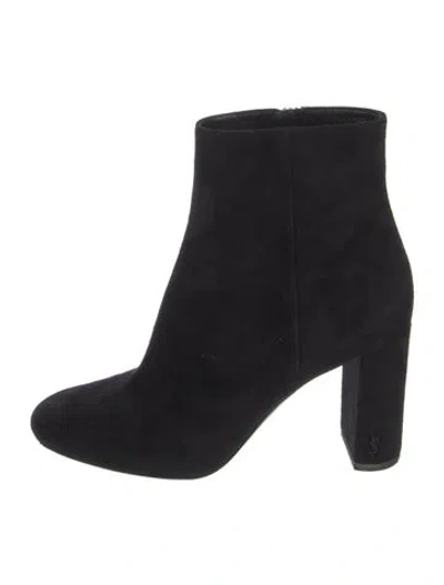 Pre-owned Saint Laurent Suede Boots In Black