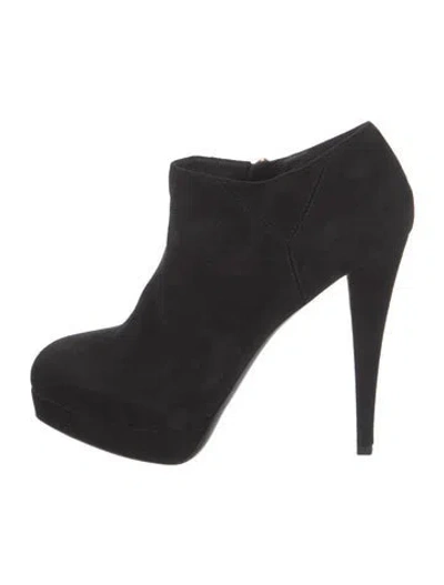 Pre-owned Saint Laurent Suede Boots In Black