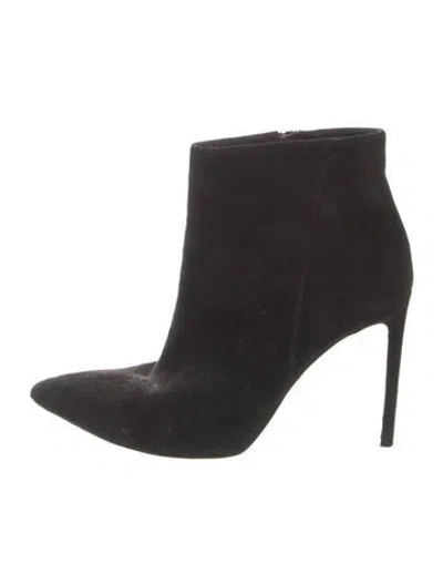Pre-owned Saint Laurent Suede Boots In Black