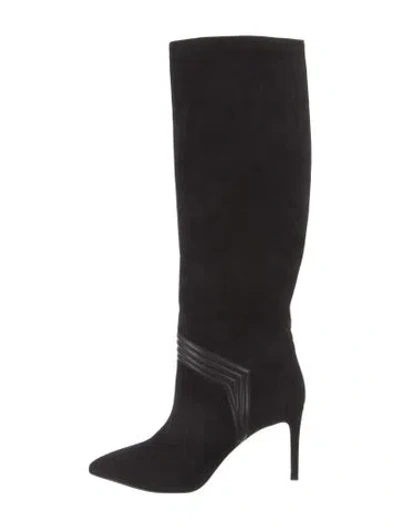 Pre-owned Saint Laurent Suede Boots In Black