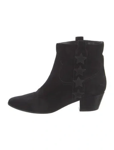 Pre-owned Saint Laurent Suede Boots In Black