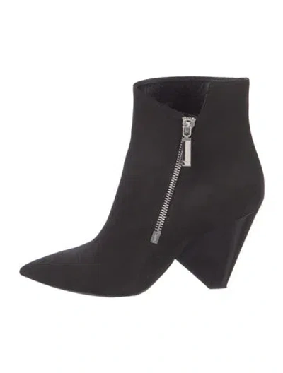 Pre-owned Saint Laurent Suede Boots In Black