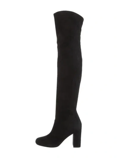 Pre-owned Saint Laurent Suede Boots In Black