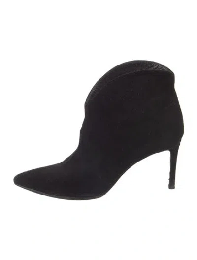 Pre-owned Saint Laurent Suede Boots In Black