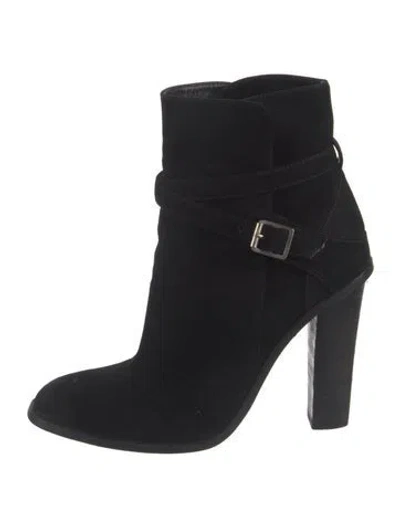 Pre-owned Saint Laurent Suede Boots In Black