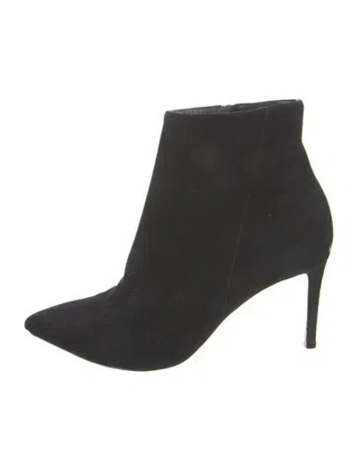 Pre-owned Saint Laurent Suede Boots In Black