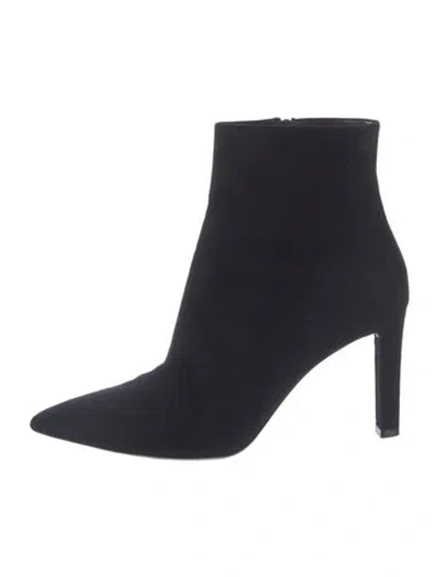Pre-owned Saint Laurent Suede Boots In Black