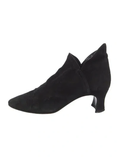 Pre-owned Saint Laurent Suede Boots In Black