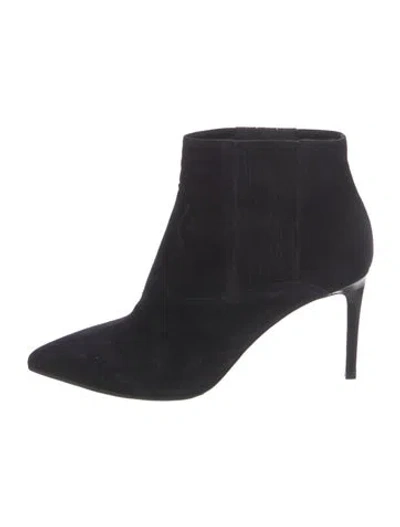Pre-owned Saint Laurent Suede Boots In Black