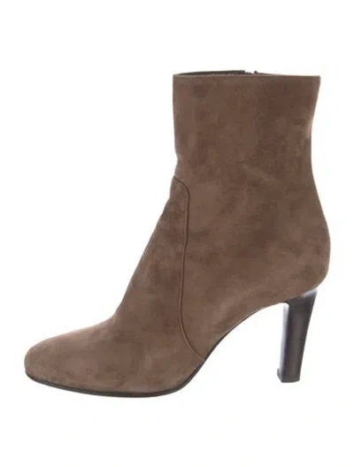 Pre-owned Saint Laurent Suede Boots In Brown