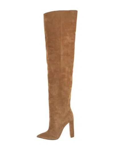 Pre-owned Saint Laurent Suede Boots In Brown