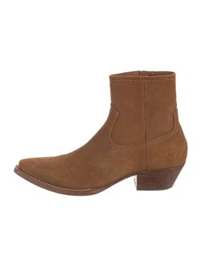 Pre-owned Saint Laurent Suede Boots In Brown