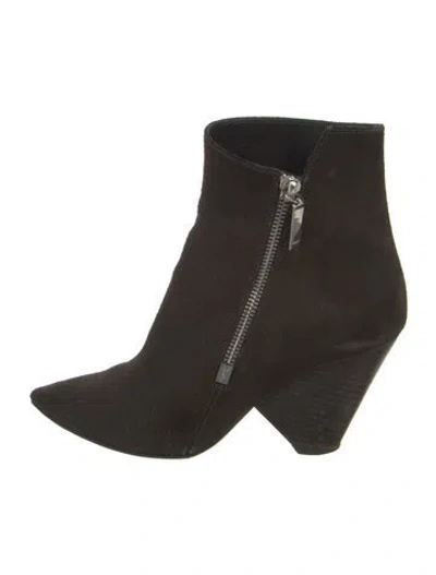 Pre-owned Saint Laurent Suede Boots In Green