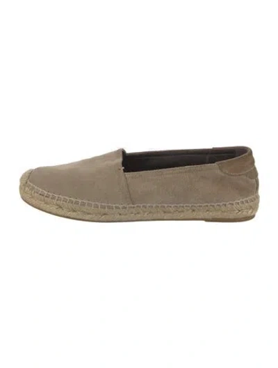 Pre-owned Saint Laurent Suede Espadrilles In Neutral