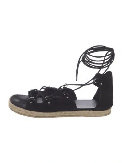 Pre-owned Saint Laurent Suede Gladiator Sandals In Blue