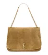Saint Laurent Jamie Quilted Suede Shoulder Bag In Green