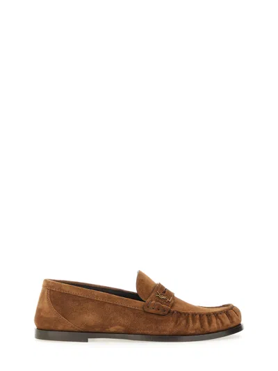 SAINT LAURENT SUEDE "LAURENT" LOAFER