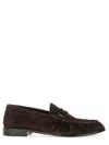 Saint Laurent Suede "laurent" Loafer In Brown