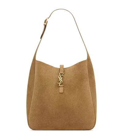 Saint Laurent Suede Le 5 À 7 Shoulder Bag In Green