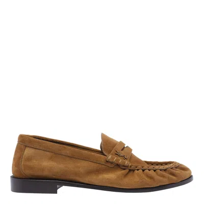 Saint Laurent Suede Le Loafer Loafers In Brown