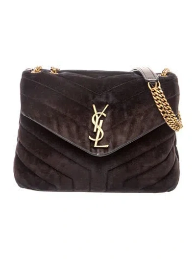 Pre-owned Saint Laurent Suede Loulou In Brown
