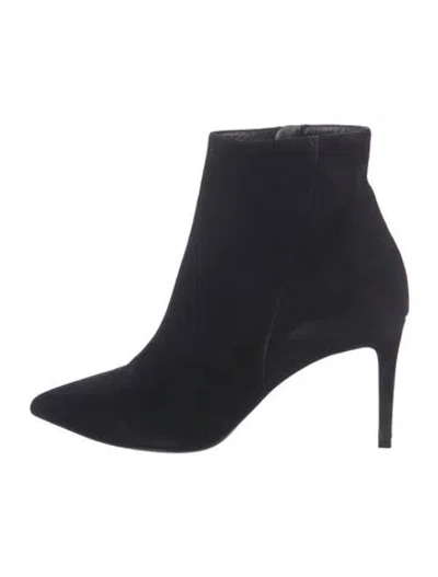Pre-owned Saint Laurent Suede Mules In Black