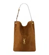 Saint Laurent Niki Supple Bucket In Suede In Sand