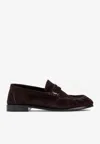 Saint Laurent Suede Penny Loafers