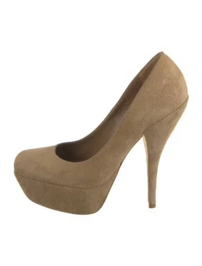 Pre-owned Saint Laurent Suede Pumps In Brown