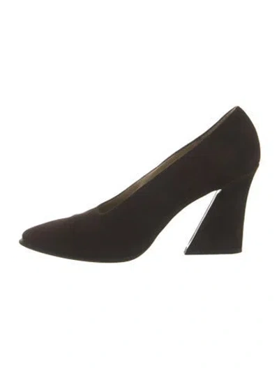 Pre-owned Saint Laurent Suede Pumps In Brown