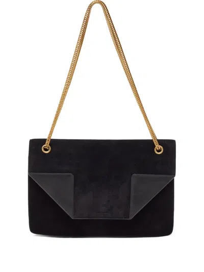 Pre-owned Saint Laurent Suede Structured Shoulder Bag