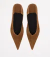 Saint Laurent Suede Zaza Ballet Flats In Brown