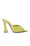 Saint Laurent Suite Mule Sandal In Kaki Green