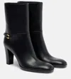 Saint Laurent Sulpice 80 Leather Ankle Boots In Black