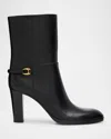 Saint Laurent Sulpice Booties In Smooth Leather In Black
