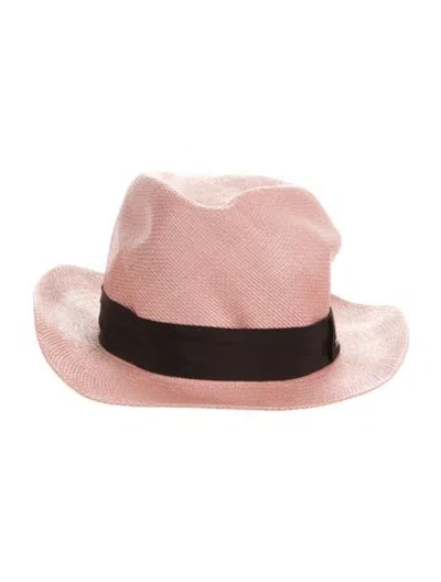 Pre-owned Saint Laurent Sun Hat In Pink