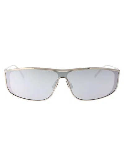 Saint Laurent Sunglasses In 003 Silver Silver Silver