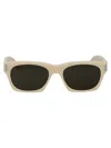 Saint Laurent Sl 402 Sunglasses In 020 Ivory Ivory Grey