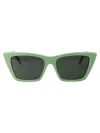 Saint Laurent Cat Eye Sunglasses Sl 276 Mica 057 In 057 Green Green Grey