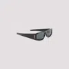 Saint Laurent Black Oval Shield Sunglasses