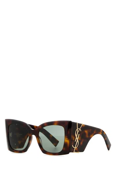 Saint Laurent Blaze Acetate Cat-eye Sunglasses In Printed