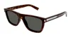 Saint Laurent Sl 789 Jacques Linea Corner Angle 002 Havana Crystal Grey Sunglasses In Multi