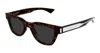 Saint Laurent Sl 789 Jacques Linea Corner Angle 002 Havana Crystal Grey Sunglasses In Black
