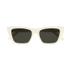 Saint Laurent Cat-eye Acetate Sunglasses In Avorio/grigio