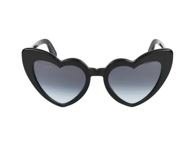 Saint Laurent Grey Gradient Irregular Ladies Sunglasses Sl 181 Loulou-008 54 In Black Black Grey
