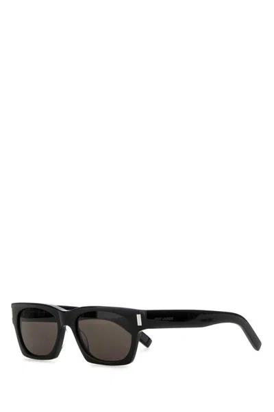 Saint Laurent Man Black Acetate Sl 402 Sunglasses In Multicolor