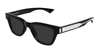Saint Laurent Black-crystal-black Recycled Acetate Sunglasses
