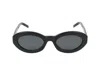 Saint Laurent Sl M136 Oval Sunglasses In Black