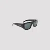 Saint Laurent Black Pillowed Square Sunglasses In Black